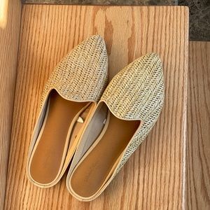 Wicker slip on mules shoes never worn